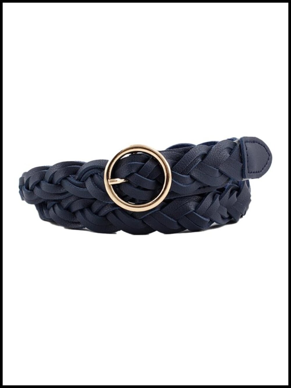 Braided Skinny Pu Leather Woven Belt For Jeans Pants